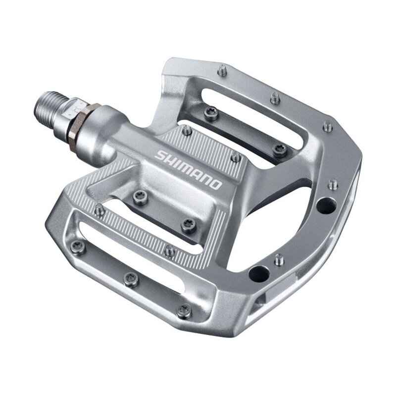 Pedali SHIMANO MTB Flat PD-GR500 argento BMX, DH, slalom Pedali SHIMANO MTB Flat PD-GR500 argento BMX, DH, slalom