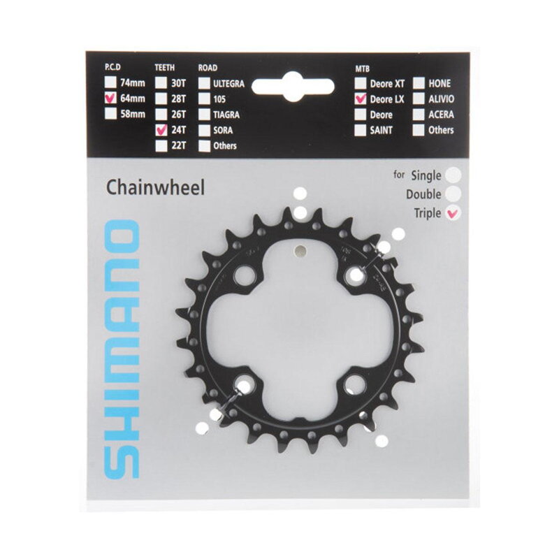 Cambio SHIMANO 24z. FC-M660SLX 10 pz. nero 64 mm