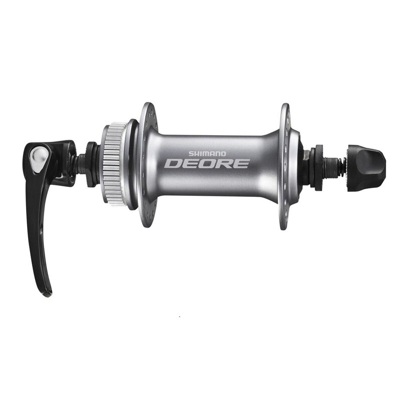 SHIMANO Mozzo anteriore Deore HB-M595 32d. RU argento. Chiusura centrale SHIMANO Mozzo anteriore Deore HB-M595 32d. RU argento. Chiusura centrale