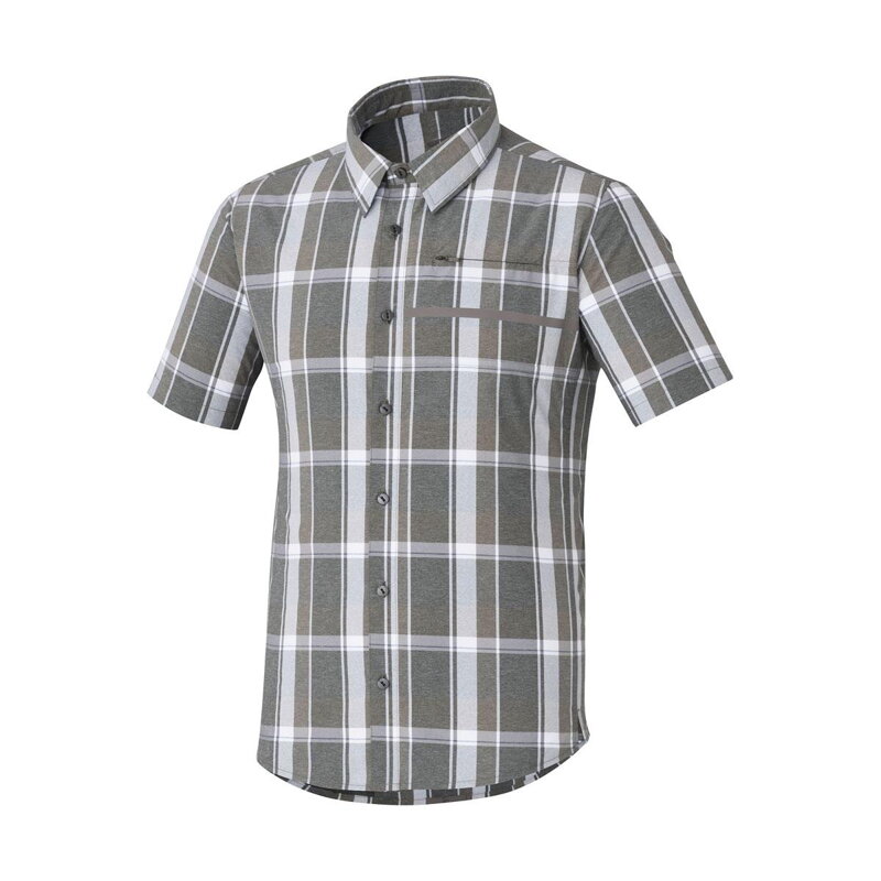 Camicia Transit Check SS grigio-marrone